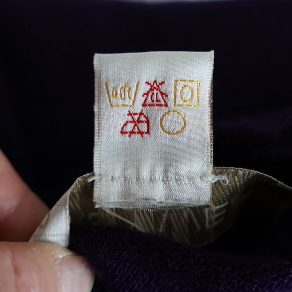 Deep Purple Mock Neck  Sweater -  Size M -  Easy Care Acrylic - Picture 8 of 8